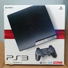 Console Sony PlayStation 3 Slim preto 120GB CECH-2001A na caixa - cabo de controle comprar usado  Enviando para Brazil