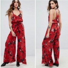 Usado, Macacão Free People One Moonlight Garden vermelho floral perna larga tamanho P boho coquette comprar usado  Enviando para Brazil