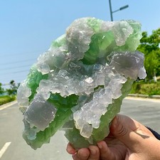6,59 lb Rzadka przezroczysta zielona sześcienna próbka kryształu fluorytu / Chiny na sprzedaż  Wysyłka do Poland