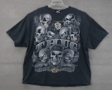 Camiseta preta vintage azul líquido Skull Thug Hustlin Watch The Money Pile Up 4XL comprar usado  Enviando para Brazil
