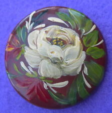 Broche fleurie peinte d'occasion  Poncin