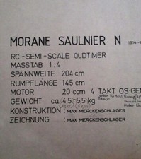 Flugmodell bauplan morane gebraucht kaufen  Köln