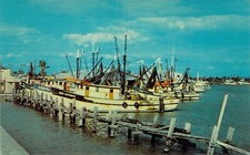 1961 FL Fort Myers Beach frota de camarão - o barco CORAL cartão postal N28 comprar usado  Enviando para Brazil