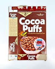 Caja de cereales General Mills Cocoa Puffs Super Bubble Gum Candy de colección de los años 80 segunda mano  Embacar hacia Mexico
