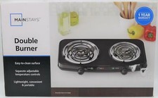 Usado, Queimador duplo preto Mainstays leve conveniente e portátil NOVO caixa aberta comprar usado  Enviando para Brazil