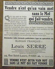 Advertisement french slogan d'occasion  Expédié en Belgium