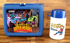 1990 Marvel Superheroes Lancheira e Garrafa Térmica Capitão América Homem-Aranha Hulk comprar usado  Enviando para Brazil