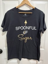 Camiseta Mary Poppins Disney para mujer talla XL negra cucharada de azúcar SS segunda mano  Embacar hacia Mexico