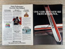 Brochura de esquis de neve estilo livre de alto desempenho Rossignol 1976 anúncio impresso vintage comprar usado  Enviando para Brazil