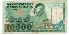 Madagascar billet 10000 d'occasion  Paris I