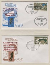 Jogos Olímpicos 1972 D77 Exposição Filatélica Darmstadt Aschaffenburg 2 Capas SC comprar usado  Enviando para Brazil
