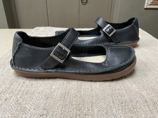 Clarks black leather for sale  SKIPTON