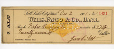 1901. wells fargo for sale  Salt Lake City