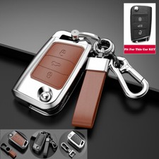 Capa chaveiro flip couro + liga de zinco para VW Golf 7 Polo para Skoda Fabia comprar usado  Enviando para Brazil