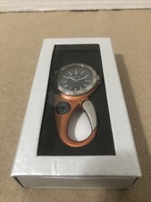 Relógio Orvis mosquetão clipe 43mm laranja micro luz bússola externa comprar usado  Enviando para Brazil