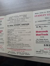 Variety theatre programme for sale  BURY