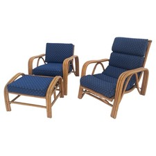 Pair rattan bamboo for sale  USA