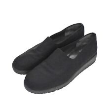Mocassim STUART Weitzman Feminino Tamanho 7 Preto Biqueira Redonda Sofá Cunha Elástico Slip On, usado comprar usado  Enviando para Brazil