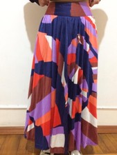 Saia Midi Lanvin Paris Tissus Sontange Creation Mosaico Fita Torcida Flare XS comprar usado  Enviando para Brazil