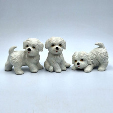 3 estatuetas vintage HOMCO 1411 branco maltês Shih Tzu Bichon Lhasa filhotes cachorros comprar usado  Enviando para Brazil