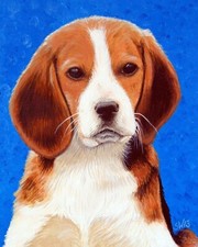 Beagle dog painting for sale  BRIDGNORTH