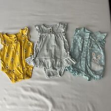 Macacão CARTERS One Piece Body Suits novo na caixa bebê menina 3 macacões peplum cap manga comprar usado  Enviando para Brazil