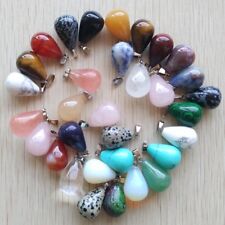 Lote Atacado 50 peças MIX Colar Pingente de Pedra Preciosa com Lágrimas de Pedra Natural comprar usado  Enviando para Brazil
