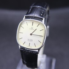 Relógio Omega De Ville branco vintage quartzo masculino quadrado 30 mm fabricado na Suíça comprar usado  Enviando para Brazil