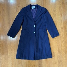 Usado, Jaqueta de lã vintage Rothschild para meninas casaco longo ervilha crianças 12 botão azul marinho comprar usado  Enviando para Brazil