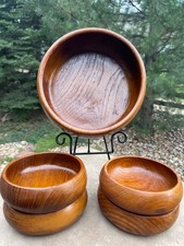 genuine wood set teak bowl for sale  Golden
