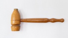 Martelo de madeira para leiloeiros virado madeira latão colarinho parafuso extremidade martelo comprar usado  Enviando para Brazil