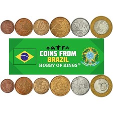 Brasil | Conjunto de 6 moedas | 1 centavo 5 10 25 50 centavos 1 real | 1998 - 2024 comprar usado  Enviando para Brazil