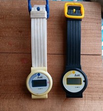 2 relógios LYNX LCD vintage da década de 1980 branco e preto feminino silicone raro, usado comprar usado  Enviando para Brazil