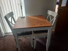 Table chairs white for sale  SMETHWICK