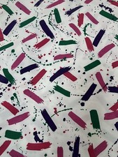 Usado, Tecido de costura geométrico retrô anos 90 Healthwear EUA pintura multicolorida respingo 7,33yd comprar usado  Enviando para Brazil