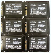 Lote com 6 SSDs SAMSUNG 850EVO 250GB MZ-75E250 98% de saúde ou melhor comprar usado  Enviando para Brazil