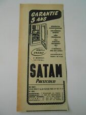 Publicité 1953 satam d'occasion  La Verpillière
