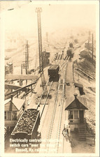 JARDIM FERROVIÁRIO Russell Ky cartão postal foto real RPPC história do trem Kentucky comprar usado  Enviando para Brazil