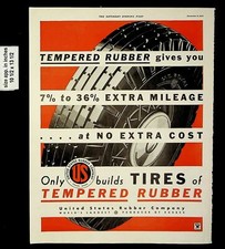 Pneus 1933 borracha temperada somente construção EUA impressão vintage anúncio 18337, usado comprar usado  Enviando para Brazil