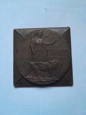 Ww1 death plaque for sale  SOLIHULL