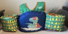 Colete salva-vidas Speedo Splash Jammer infantil 30-50 libras levemente usado dino jetski comprar usado  Enviando para Brazil