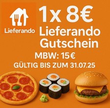 Lieferando gutschein mbw gebraucht kaufen  Nienburg