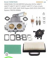 Honeyrain carburetor kit for sale  Indio