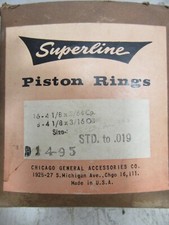 Conjunto de anel de pistão de motor NORS 1958-1963 Chevrolet Impala 348 V8 Std. (OEM 3755462) comprar usado  Enviando para Brazil