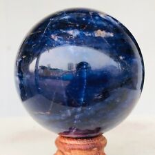 Esfera de cristal de cuarzo de sodalita natural de 470 g muestra mineral curación A169 segunda mano  Embacar hacia Mexico