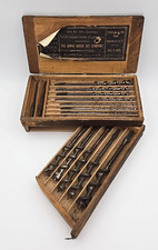 Usado, Conjunto de brocas antigas Irwin centro sólido haste broca com estojo de madeira original conjunto de 15 bits comprar usado  Enviando para Brazil