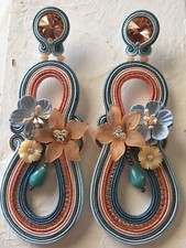 Orecchini soutache rosa usato  Monte San Pietro