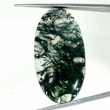 34.20Cts Naturale Muschio Agata Ovale Cabochon Loose Gemma comprar usado  Enviando para Brazil