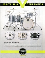 Anúncio impresso 2017 Da Mapex Saturn V Tour Edition Drum Kit Pérola Negra Strata comprar usado  Enviando para Brazil