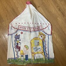 Barraca de mesa infantil vintage 1950s JIFFY tecido estampado casa de brincar circo comprar usado  Enviando para Brazil